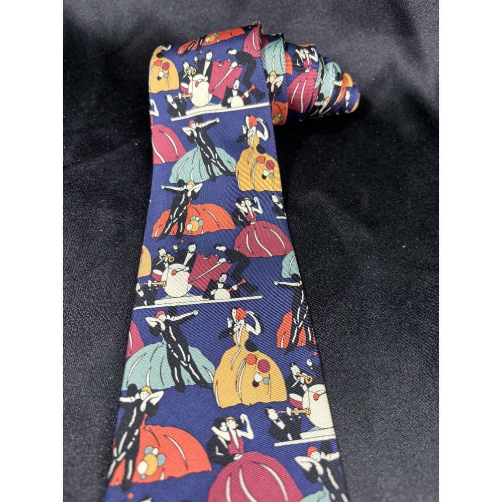 Vintage Past Times Tie Swing Dance Great Gatsby AOP Neck Tie L:58" W:3.5"